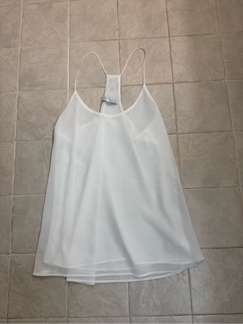 BE COOL White Racerback Chiffon Cami